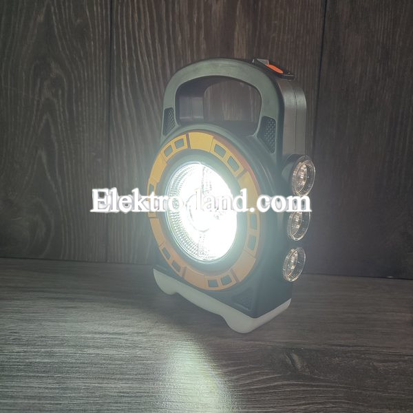 LED лампа HB-6678 фонарь аккумуляторный диодный фонарик на солнечной батареи, прожектор